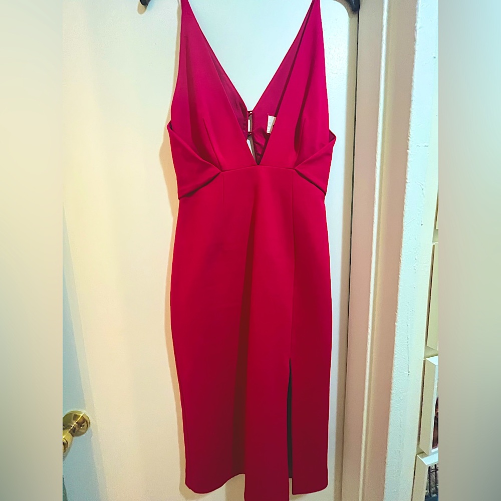 N Nicolas fuchsia midi dress